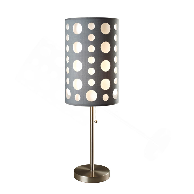 30"H GREY/WHITE RETRO TABLE LAMP