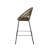 Set of 2 PE Wicker Outdoor Bar Stools with Black Metal Frame -  Green -736254505