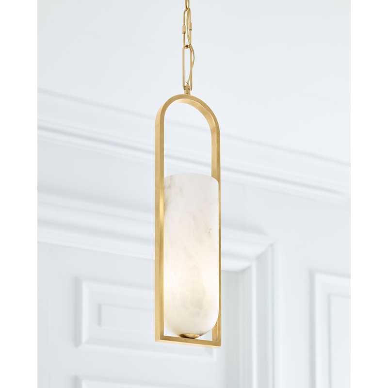 Kelly Wearstler Melange Small Elongated Pendant, Antique-Burnished Brass