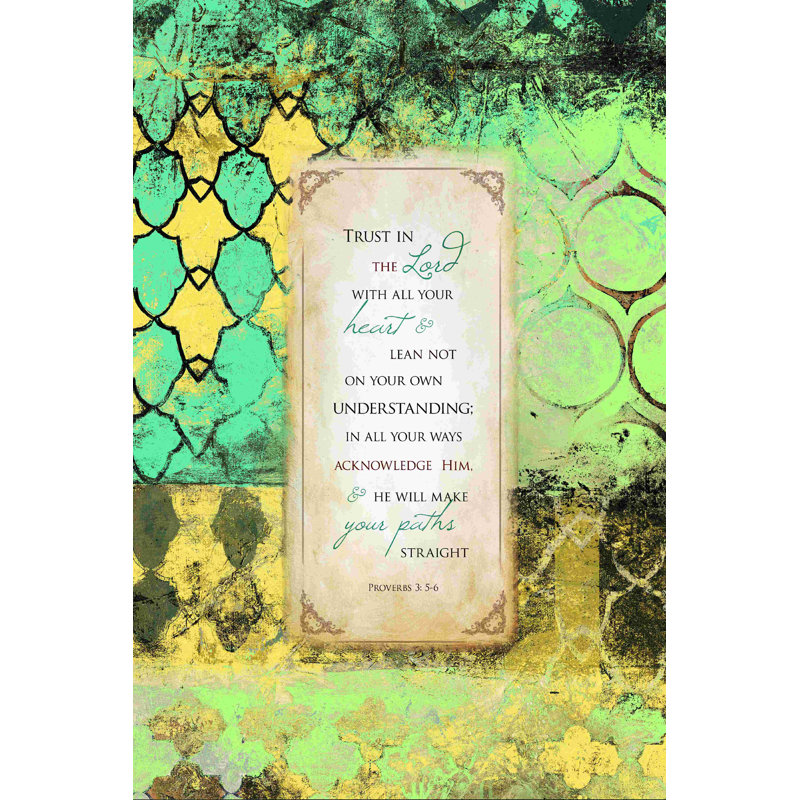 «Trust in the Lord Proverbs», impression sur toile tendue, L 24 po x H 36 po