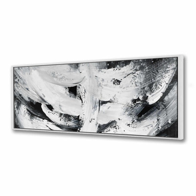 Mayhem - Toile encadrée noire et blanche pour la décoration intérieure