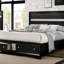 Meuble de chambre à coucher contemporain contemporain avec tête de lit grand lit 1 pièce et tiroirs