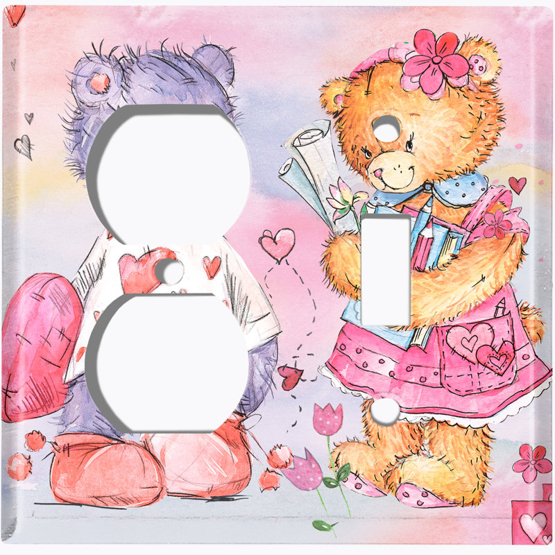 Patterned 2 - Gang Combination Plate Standard Combination Wall Plate