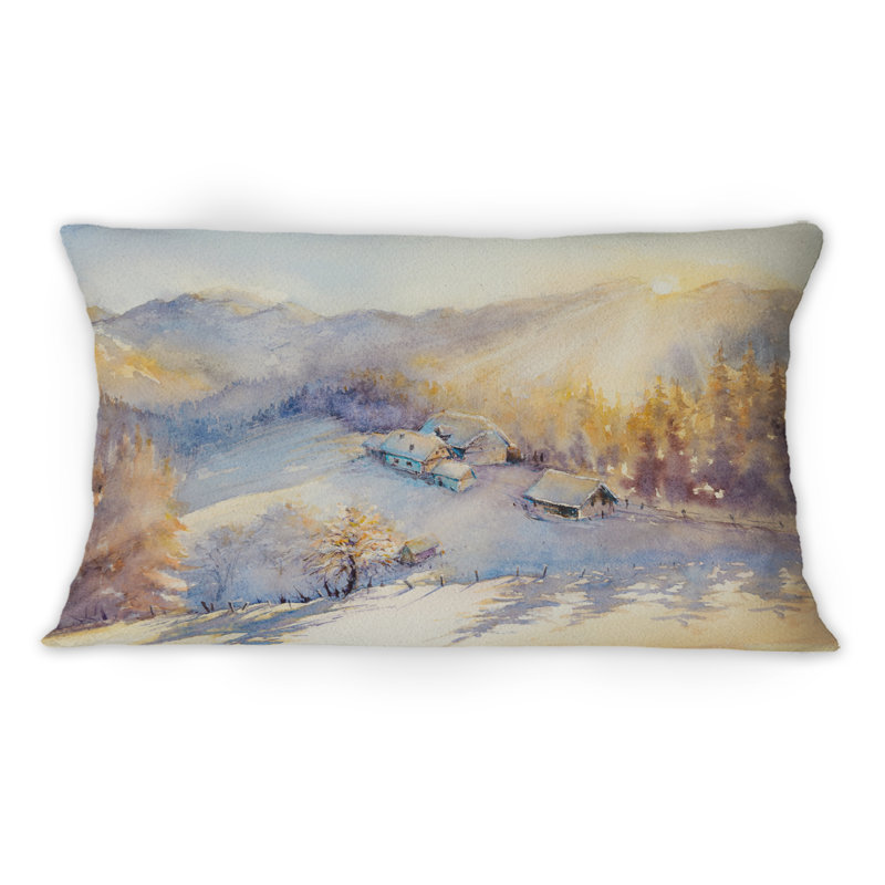 Coussin Winter Mountain