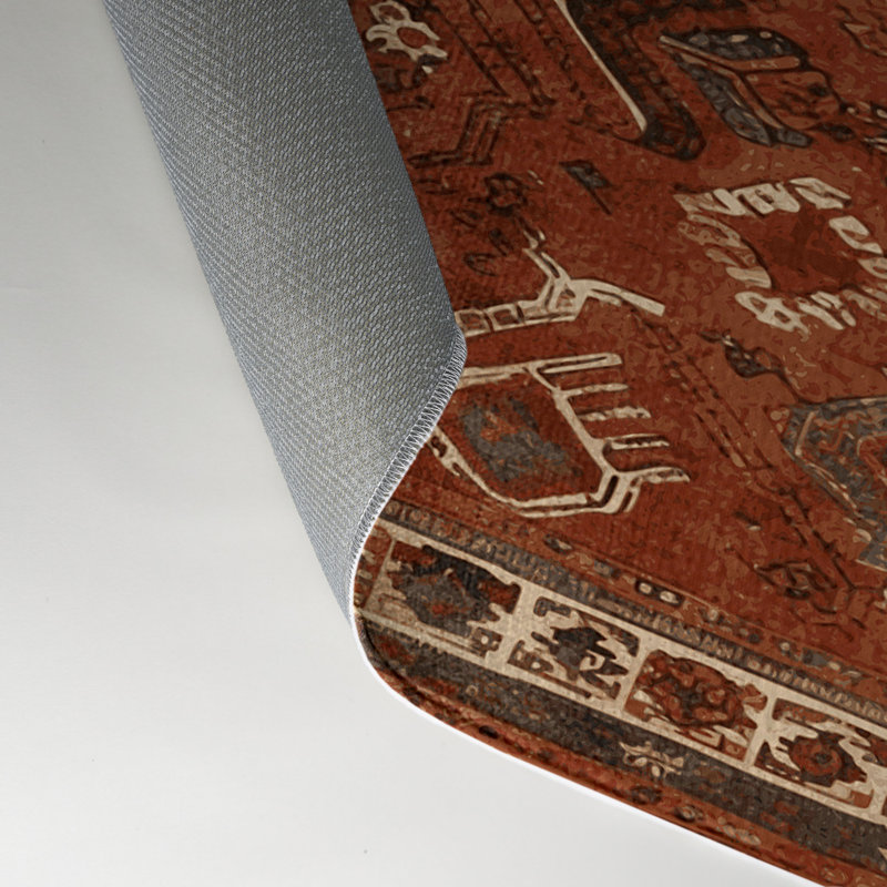 Tapis turc intérieur et extérieur brun, Rectangle 5 pi x 7 pi