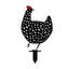 Decorative Garden Metal Accessory Set, Black | 100% Metal Construction, Thickness: 0.05 inches | Includes Chickens: 11.0 x 10.2 in, 8.7 x 11.4 in, 8.7 x 11.8 in, 11.4 x 10.2 in, 8.3 x 11.8 in | Perfect for Outdoor Decor & Garden Accents