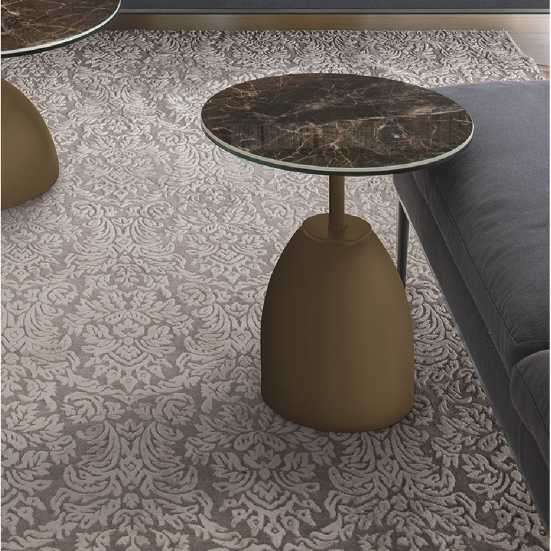 Athea Pedestal Coffee Table, Emperador/White