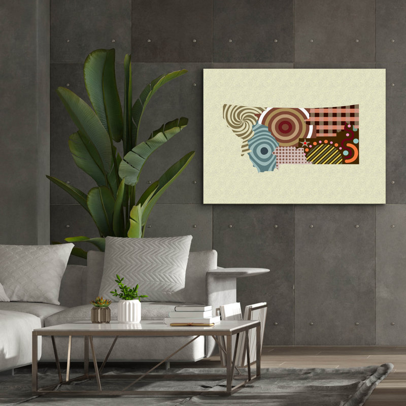 «Montana State Map» par Lanre Adefioyue, H 40 po x l 54 po x P 1,5 po