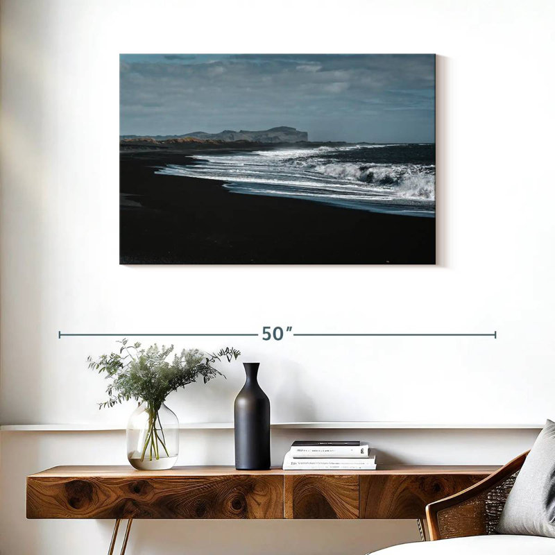 Plage de sable noir Gillard Vik, H 24 po x l 36 po