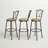 Basche Swivel Upholstered Adjustable Height Counter Stool with Metal Frame