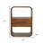 22" Brown Solid Wood One Drawer Nightstand