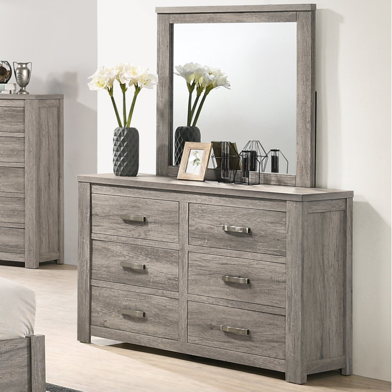 Teme 59.06'' W 6 - Drawer Dresser with Mirror