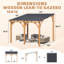 3X3M Outdoor Cedar Lean To Hardtop Pergolas And Gazebos Clearance-123282881