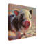 Art mural sur toile tendue - «Porky Piglet» de Rita Kirkman pour décoration de salon, de chambre à coucher ou de bureau - 18 x 18