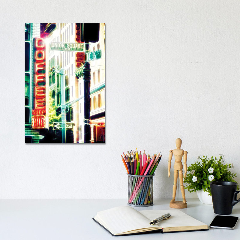 Coffee Shop by Philippe Hugonnard - Wrapped Canvas Print, 20.32 cm H x 30.48 cm W
