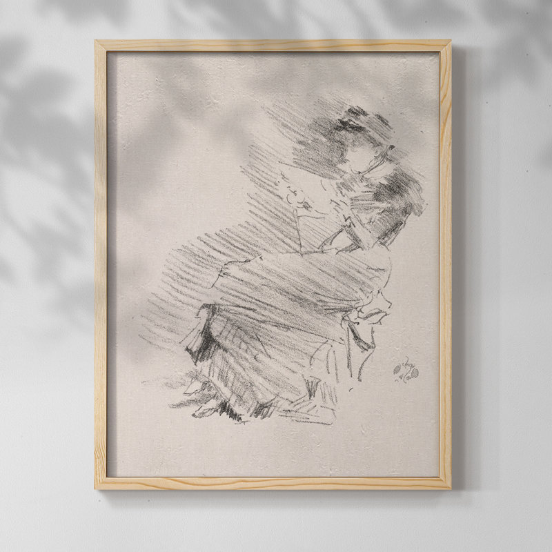"Croquis rétro XLII" sur papier, Naturel, H 14 po x l 11 po