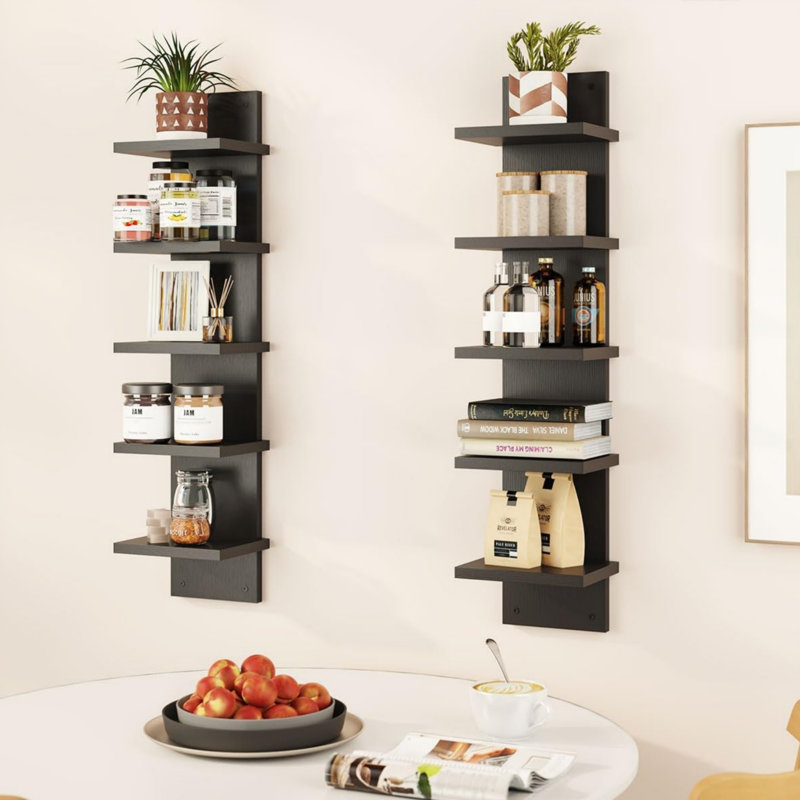 75.5 cm H x 15 cm W Floating Shelf Bookcase