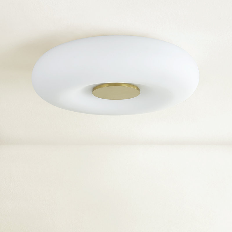Plafonnier encastré 1 lumière Imani, Laiton vieilli