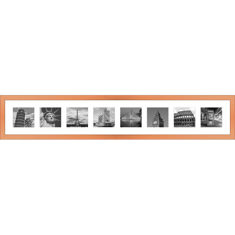 Lada Wood Picture Frame with Mat, Copper