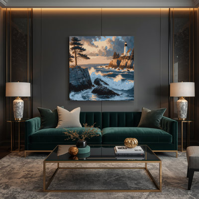 USA State Maine Gray Canvas Wall Art