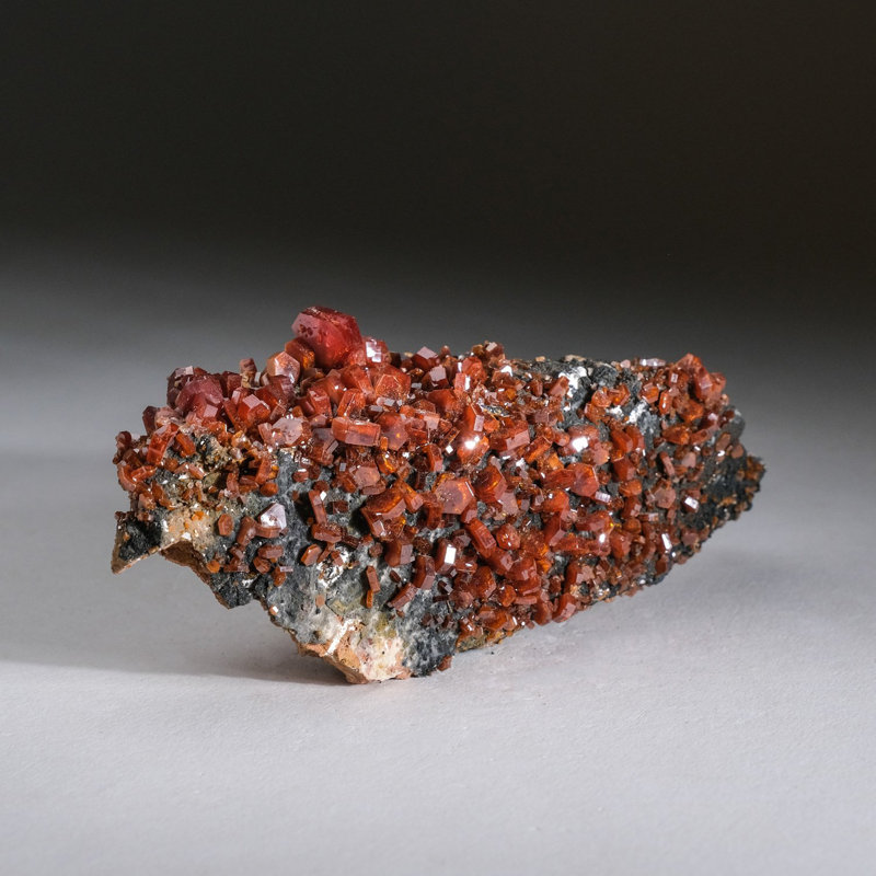 Genuine Vanadinite Crystal Cluster On Matrix from Morocco