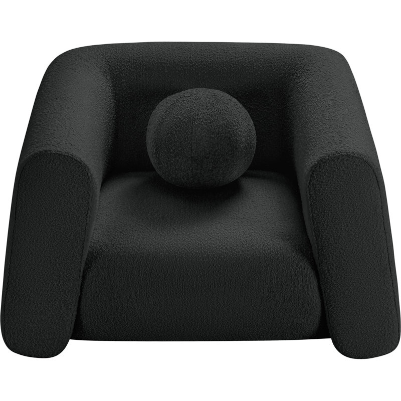 Dalinda 48 de large, Tissu bouclé noir