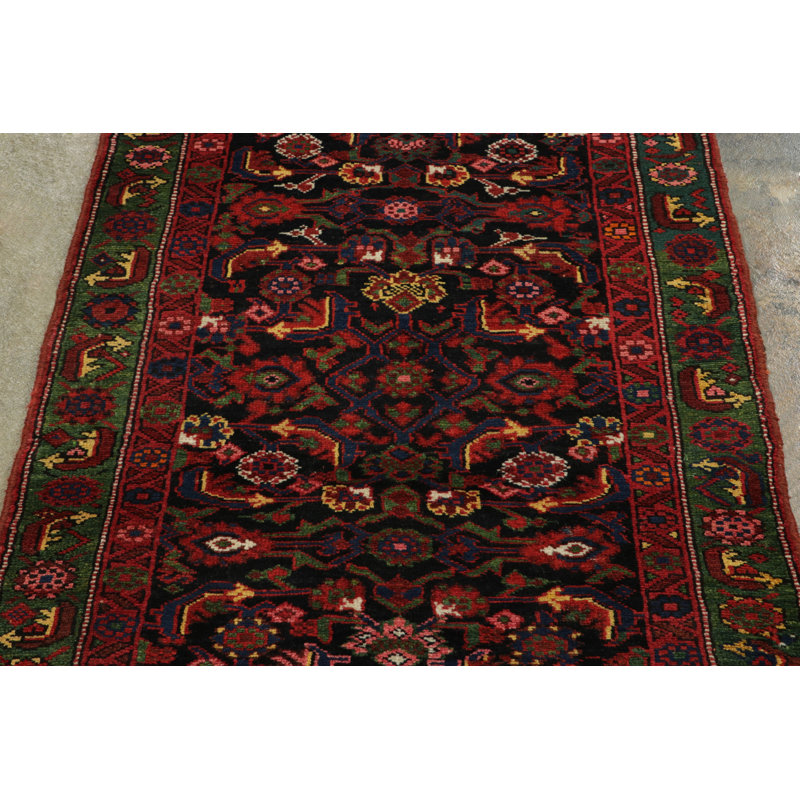 Antique One-of-a-Kind 3'6X18'4 Hand Knotted Area Rug