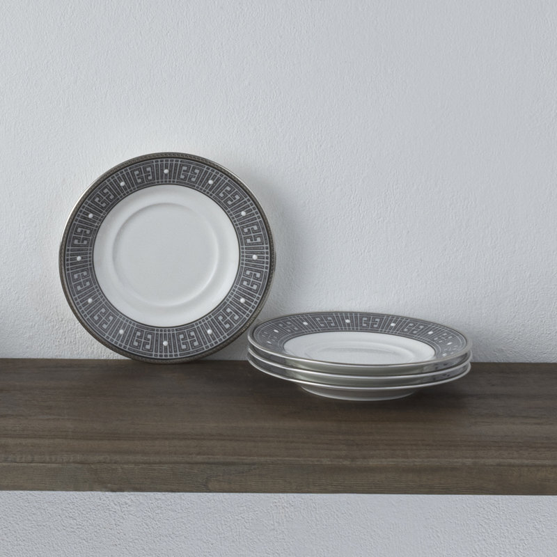 Soucoupes Noritake Infinity, 6 po, Graphite