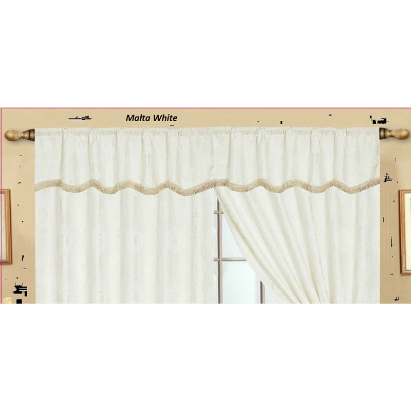 Deshawnna Room Darkening Curtain, 168cm W x 183cm D, White