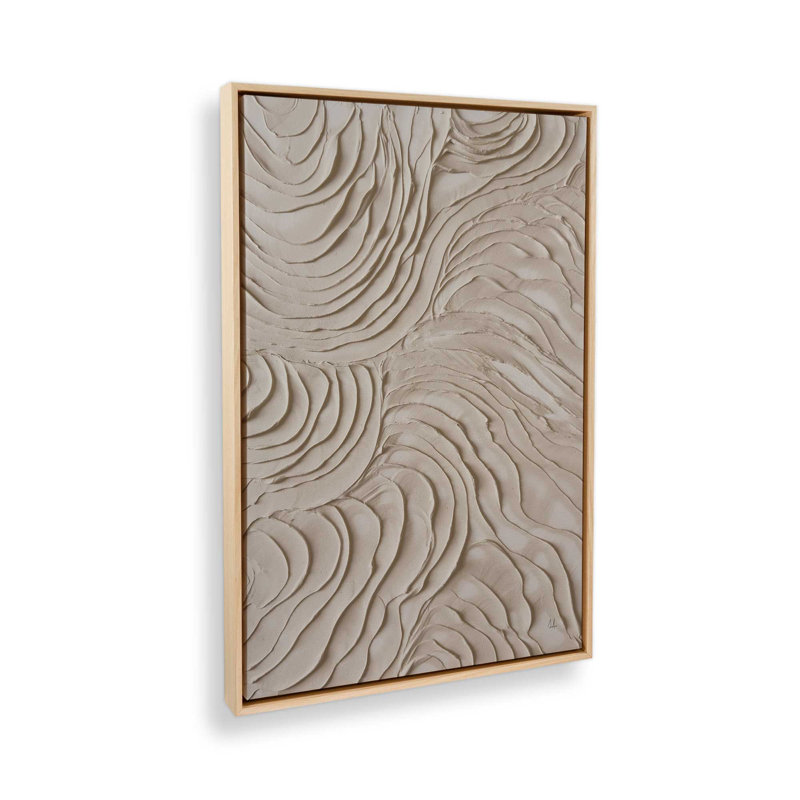 Toile roulée Wave Formations III, H 30,75 po x l 20,75 po x P 1,75 po, Cadre américain en érable flottant