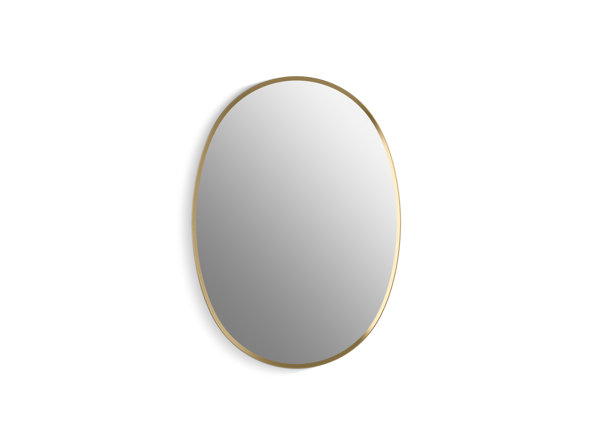 Verdera 24 in x 34 in Oval Framed Medicine Cabinet, Surface Mount or Recessed