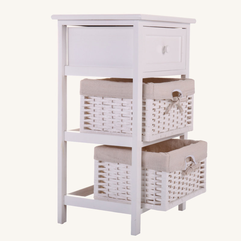 Ingunna 15.7'' W Solid Wood+MDF Nightstand