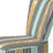 Gold And Grey Striped Pattern - Velvet Upholstered Patterned Accent Side Chair