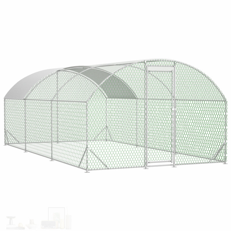 Poulailler en métal de qualité supérieure avec caractéristiques de protection avancées pour une utilisation extérieure sécuritaire et confortable