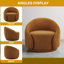 Fauteuil demi-tonneau pivotant rembourré Aunna-1338507039
