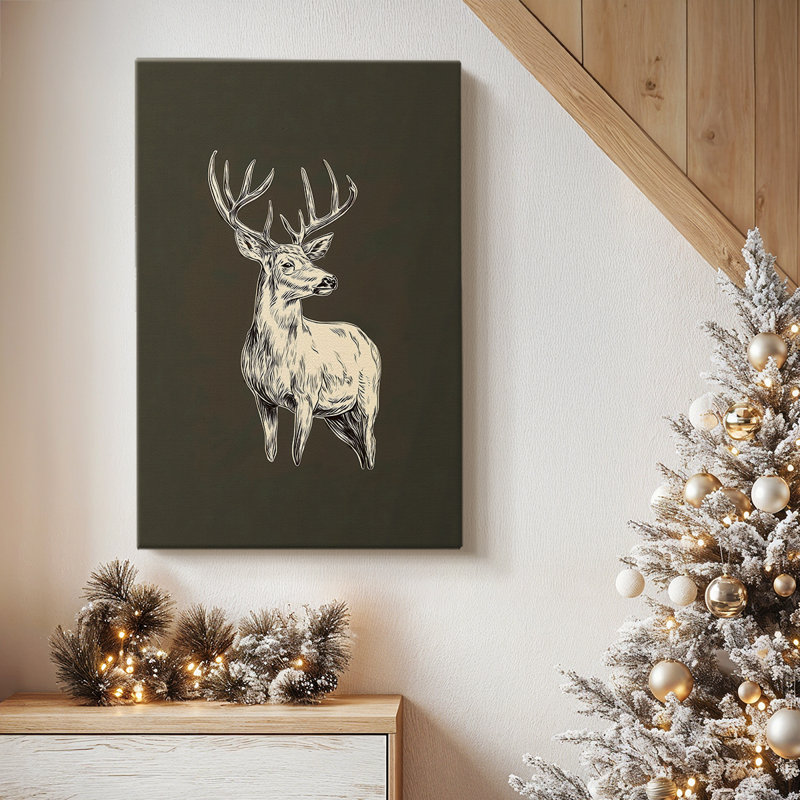 «Chalk Blessing of Mistletoe» - Toile tendue avec châssis de qualité supérieure
