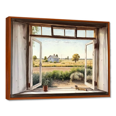 Window to Landscape Views I - Print on Canvas