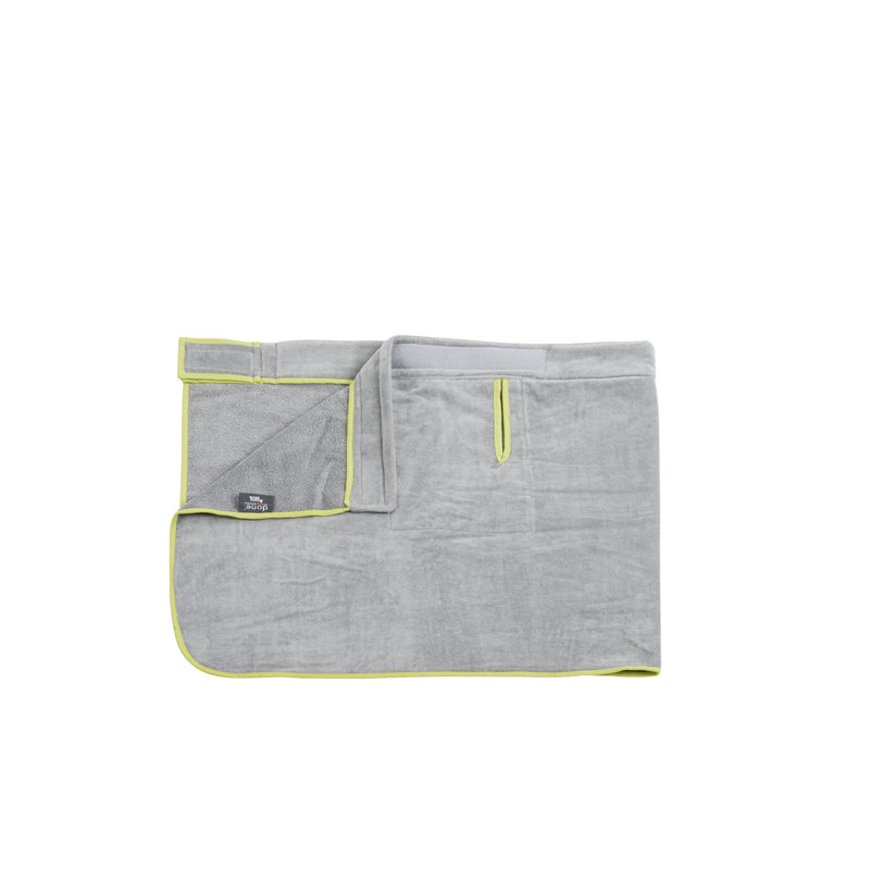 Akram Cotton Male Above Knee Bathrobe with Pockets, Silver