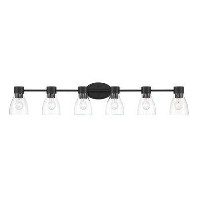 Éclairage pour salle de bain 3 lumières en laiton brossé avec abat-jour en verre transparent Jessa