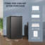 Simzlife 3.2 Cu. Ft. Mini Fridge with Freezer Reversible Door for Flexible Placement, 7 Precise Temp Controls& 2 Easy-Clean Shelves, ldeal for Bedrooms/Offices/Dorms, Black-123352100
