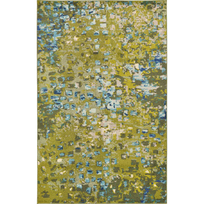 Auyeung Washable Abstract Indoor Rug