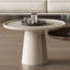 Table de bout ronde en grain de bois fumé