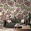 Papier peint amovible rétro à motif floral rétro