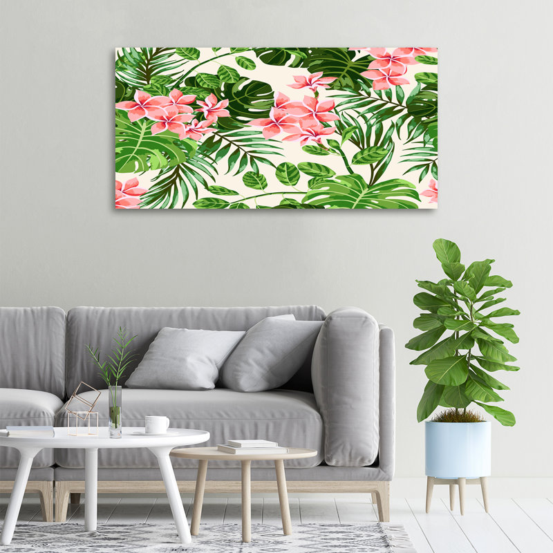 Floral Pattern - Wrapped Canvas Print, Canvas, 50cm H x 100cm W