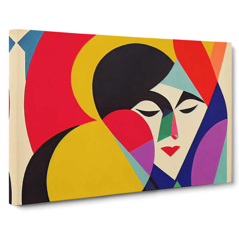 Abstract Woman In Colour Vol.6 - Wrapped Canvas, 50cm H x 76cm W x 3cm D