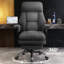 Fauteuil de direction en cuir à haut dossier avec support lombaire et roulettes XUEGW, gris-131202399