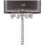 Lampe de table haute 30 "Venelle" Moiselle ", accents argent et cristal, abat-jour argenté-1492694690