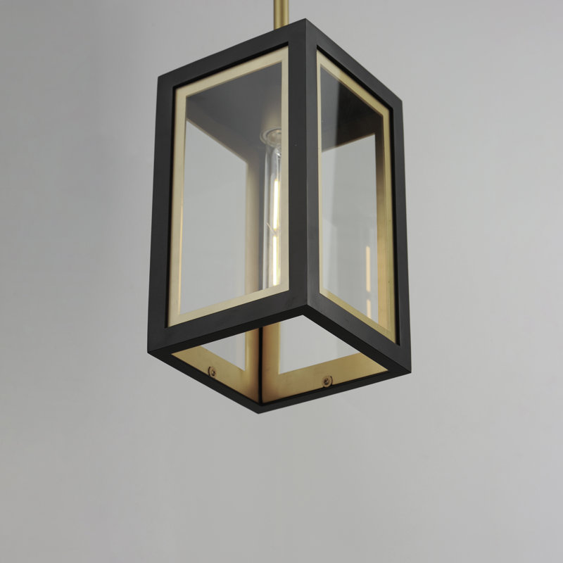Luminaire suspendu d'extérieur Fayerweather, Noir / or