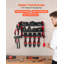 Power Tool Organizer Wall Mount, 3-Layer Storage Rack With 4 Drill Holders, Tools Holder And Storage Rack With Side Pegboards, Garage Tool Organizer For Garage, Workbench, And Workshop