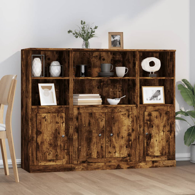 Oxly Display Cabinet, Smoked Oak